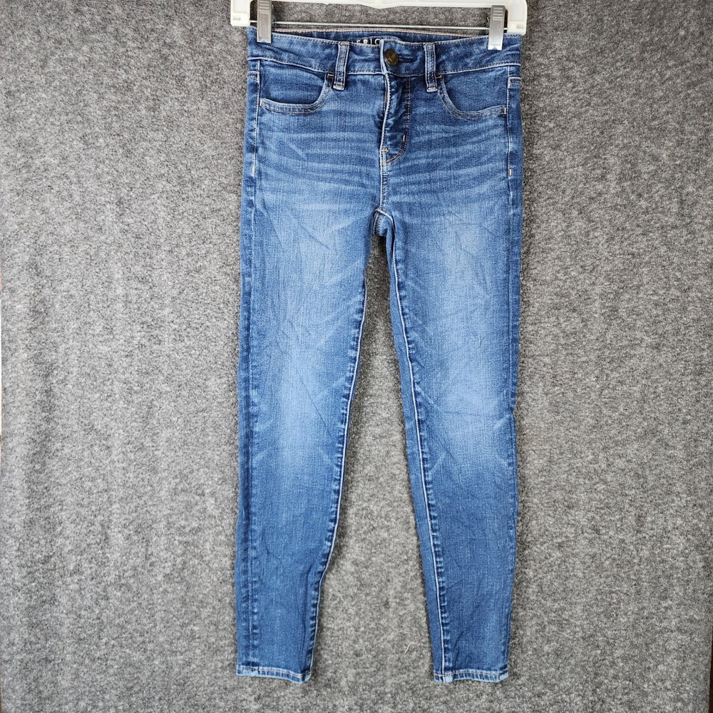 American Eagle Jeggings Womens 00 The Dream Jean Blue Slim Stretch EUC